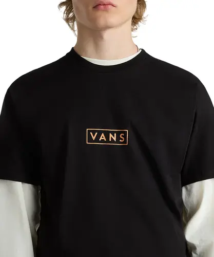 Camiseta Vans Classic Easy Box Copper Tan - Preto