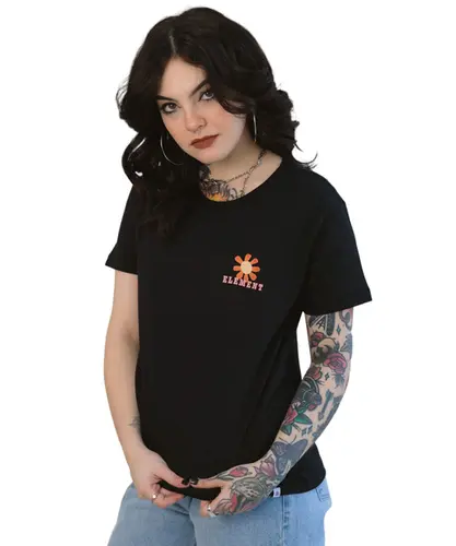 Camiseta Element Flowers - Preto