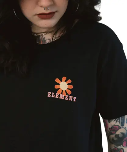 Camiseta Element Flowers - Preto