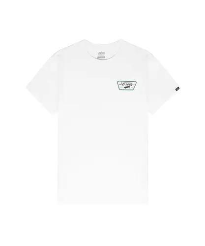 Camiseta Vans Full Patch Back SS Tee White Black Verdant Green