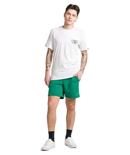Camiseta Vans Full Patch Back SS Tee White Black Verdant Green
