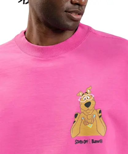 Camiseta New Over Cute Baw X Scooby Doo Rosa