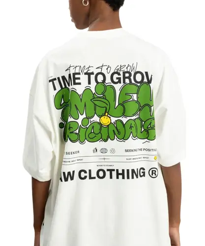 Camiseta Baw x Smiley Grow New Over Off White