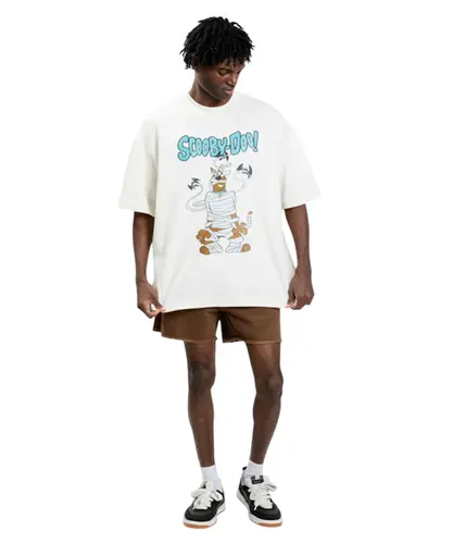 Camiseta Maxi Over Tied Baw x Scooby Doo Off White
