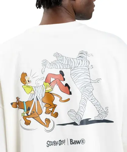 Camiseta Maxi Over Tied Baw x Scooby Doo Off White
