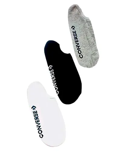 Meias Converse Invisible White Black Grey