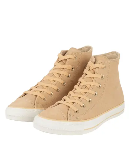 Tênis Converse Chuck Taylor All Star Cano Alto Seasonal Suede Areia Amêndoa