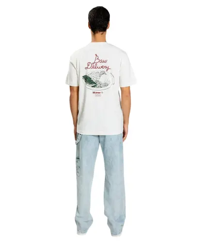 Camiseta Regular Baw Delivery Off White