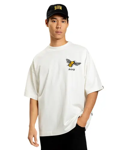 Camiseta Baw New Over Bee Off White