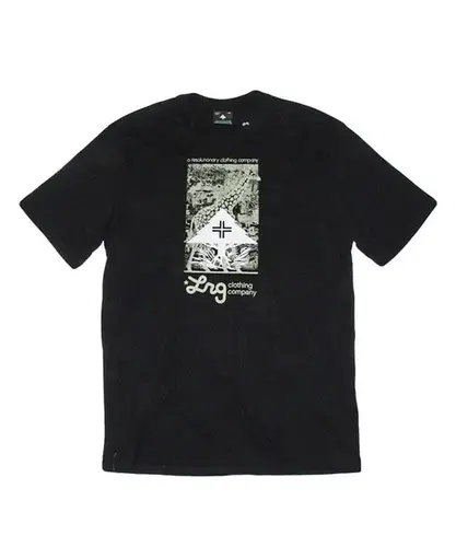 Camiseta Big Masculina LRG From The Ground Manga Curta Estampada - Preto