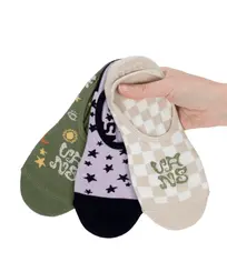 Meia Vans Scattered Canoodle Kit 3 Pares - Lavender Frost