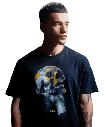 Camiseta Regular MCD Cranio Gold - Preto