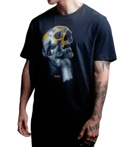 Camiseta Regular MCD Cranio Gold - Preto