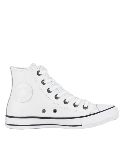 Tênis Converse Chuck Taylor All Star Couro Cano Alto Branco