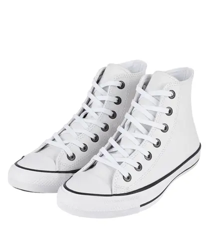 Tênis Converse Chuck Taylor All Star Couro Cano Alto Branco