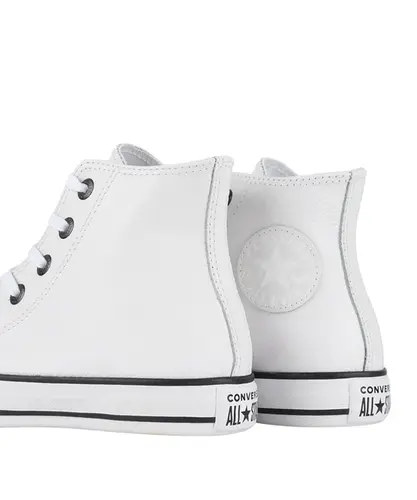 Tênis Converse Chuck Taylor All Star Couro Cano Alto Branco