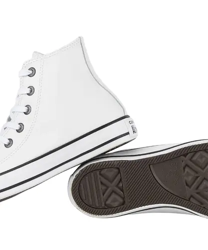 Tênis Converse Chuck Taylor All Star Couro Cano Alto Branco