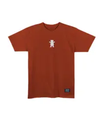 Camiseta Grizzly Back Script Logo Tee Rust