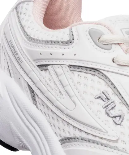 Tênis Fila Runner 2K Branco Cinza Rosa
