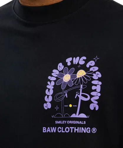 Camiseta Baw New Over X Smiley Positive Preto