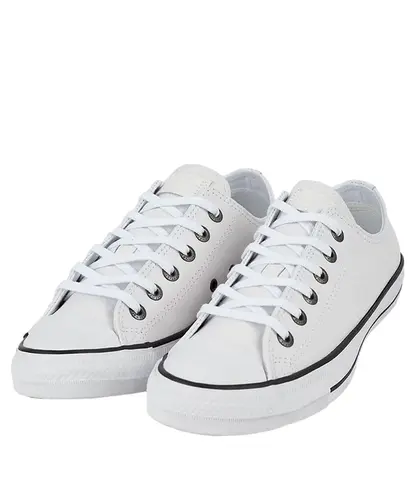 Tênis Converse Chuck Taylor All Star Couro Cano Baixo Branco