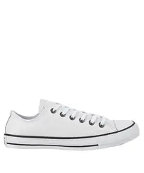 Tênis Converse Chuck Taylor All Star Couro Cano Baixo Branco