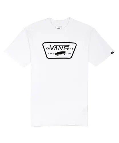 Camiseta Vans Full Patch Branco e Preto