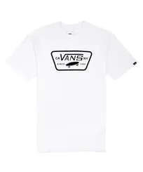 Camiseta Vans Full Patch Branco e Preto