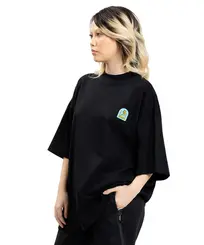Camiseta Baw New Over x Sd Surfs Up Preto