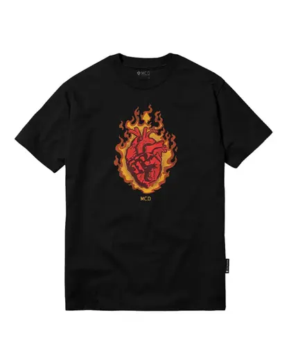 T-SHIRT REGULAR CORAZÓN EN LLAMAS