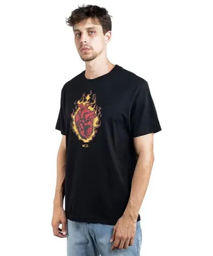 T-SHIRT REGULAR CORAZÓN EN LLAMAS