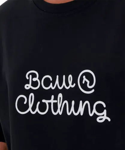Camiseta BAW M/C Regular Cursive - Preto
