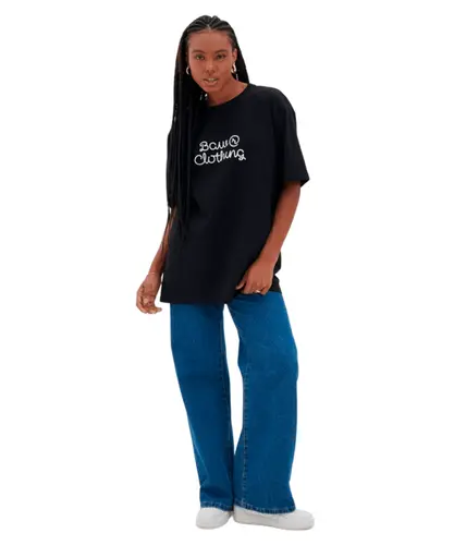Camiseta BAW M/C Regular Cursive - Preto