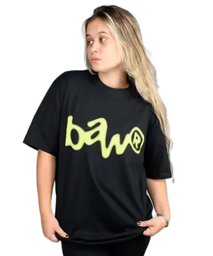 Camiseta Baw Clothing MC Regular Reticle - Preto/Amarelo