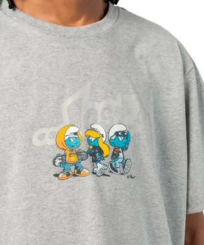 Camiseta Lost Smurfs Crias - Mescla Médio