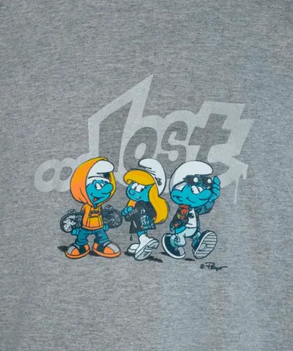 Camiseta Lost Smurfs Crias - Mescla Médio