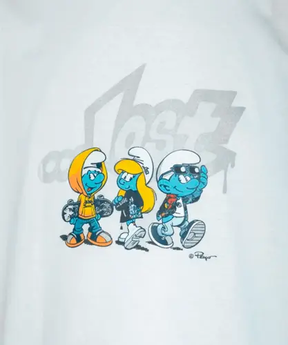 Camiseta Lost Smurfs Crias - Branco