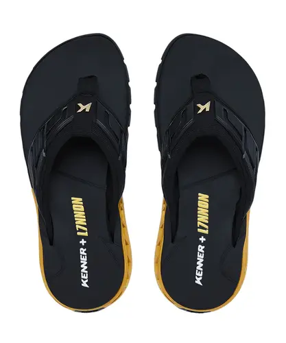 Chinelo Kenner Rakka Full Force L7 Preto e Dourado