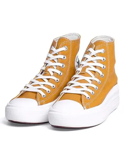 Tênis Converse All Star Taylor Move Seasonal Mel Queimado Branco