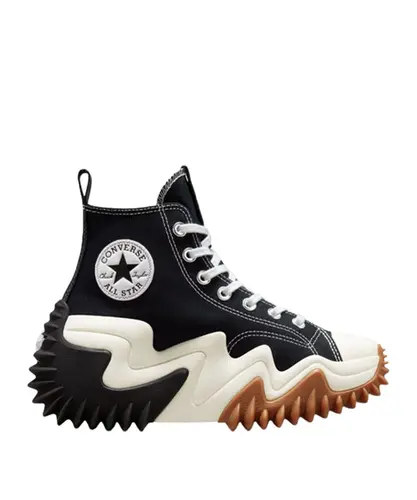 コンバースランスター RUN STAR MOTION BLACK HI CUT Tênis Converse Run Star Motion Hi Canvas Platform Black White Gum