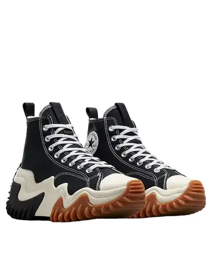 Tênis Converse Run Star Motion Hi Canvas Platform Black White Gum