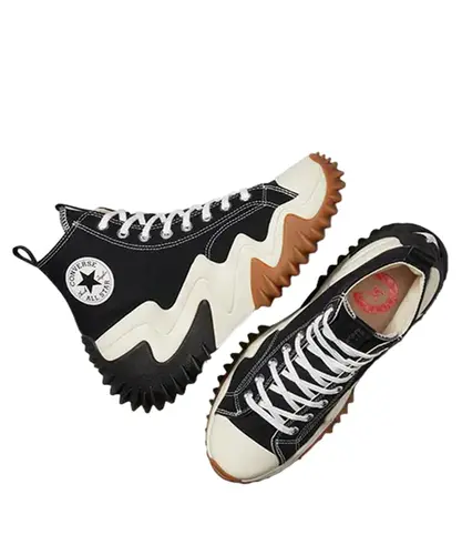 靴 CONVERSE RUN STAR MOTION HI Tênis Converse Run Star Motion Hi Canvas Platform Black White Gum