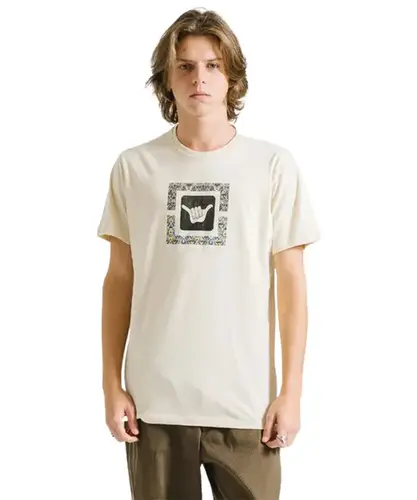 Camiseta Hang Loose Silk M/C LogoSquare - Off-White / Preto