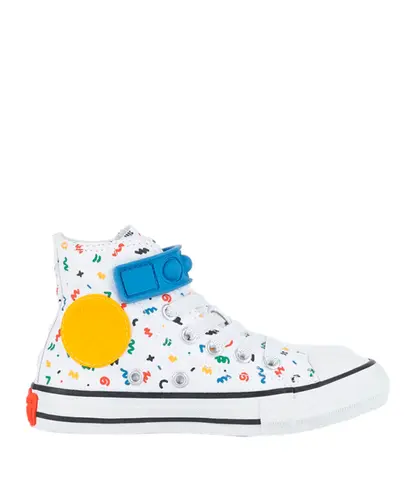 Tênis Converse Kids Chuck Taylor All Star Hi Bubble Strap Polka Doodle Branco Vermelho Forte
