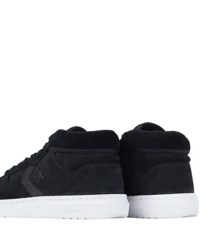 Tênis Converse Rebound Mid Classic Suede Preto Preto Branco