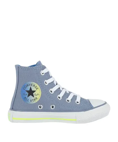 Tênis Converse Kids Chuck Taylor All Star Sidi Zip Hi Seasonal +1 Azul Pedra