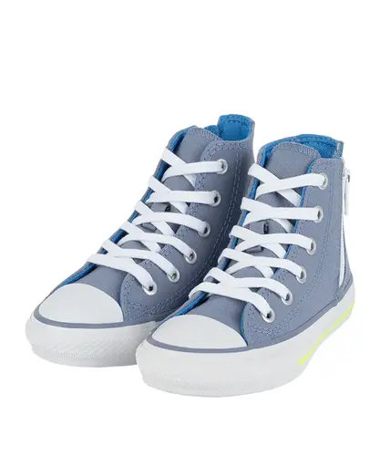 Tênis Converse Kids Chuck Taylor All Star Sidi Zip Hi Seasonal +1 Azul Pedra