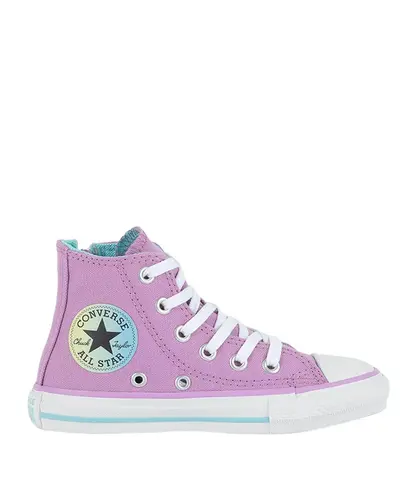 Tênis Converse Kids Chuck Taylor All Star Sidi Zip Hi Seasonal Uva Turquesa