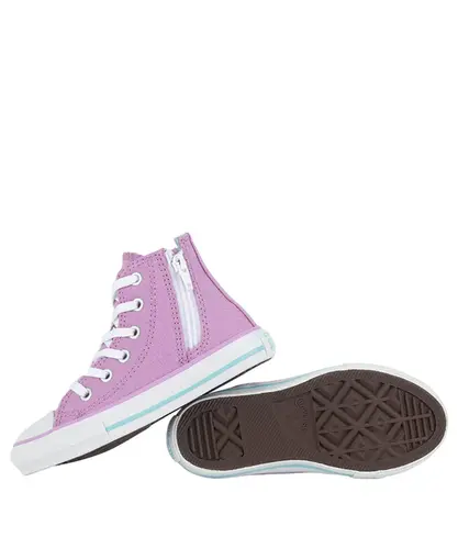 Tênis Converse Kids Chuck Taylor All Star Sidi Zip Hi Seasonal Uva Turquesa