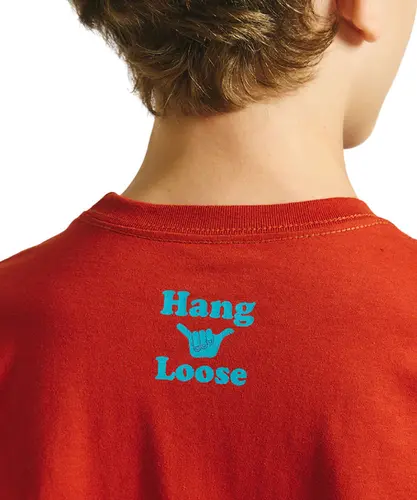 Camiseta Fun Juvenil Hang Loose - Vermelho